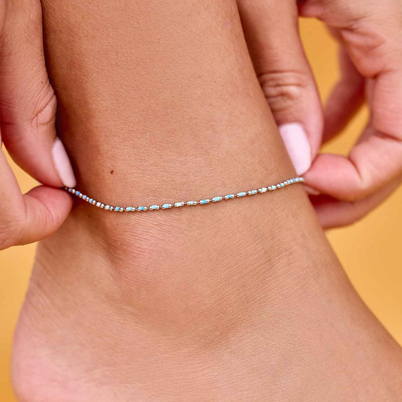 Dainty Enamel Chain Pura Vida Anklets