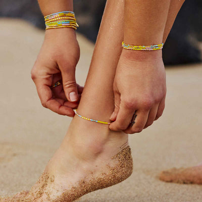 Sunset Stretch Seed Bead Pura Vida Anklets