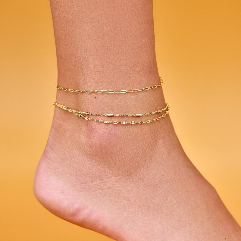 Ouro Chain Pura Vida Anklet Set of 2