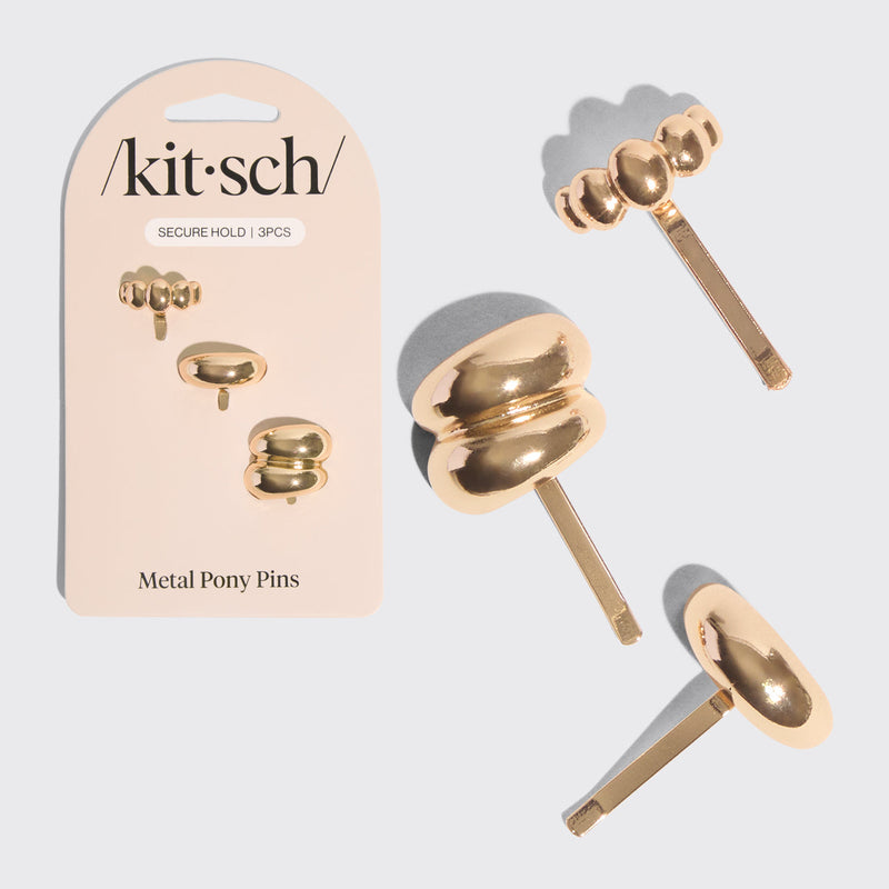 Gold Metal Pony Pins by Kitsch