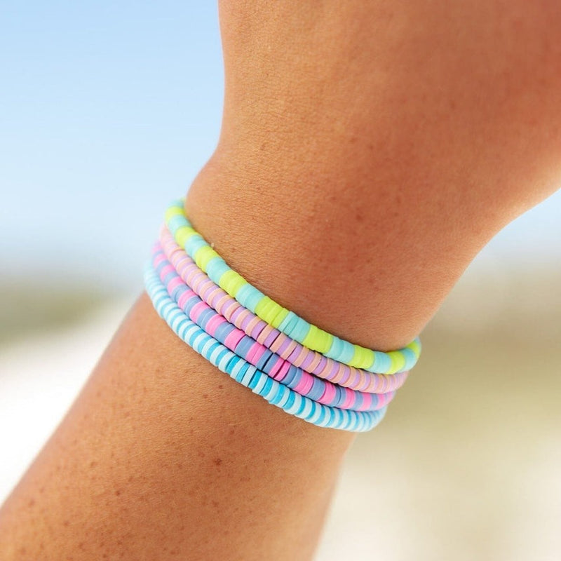 Seascape Vinyl Disc Stretch Pura Vida Bracelets