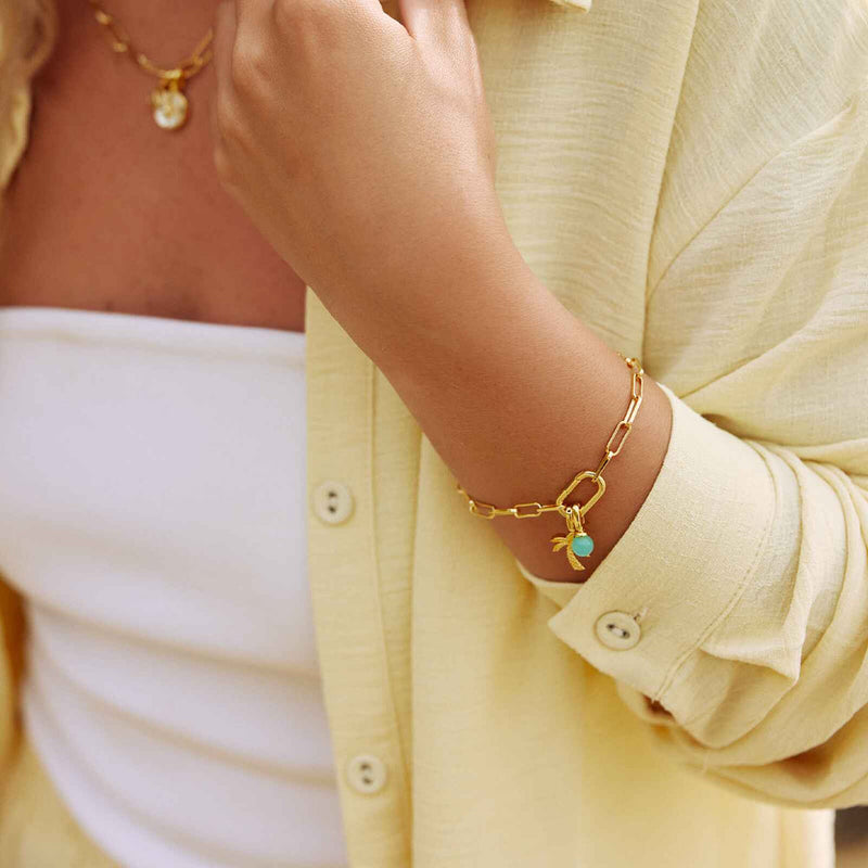 Harper Oval Charm Chain Pura Vida Bracelet