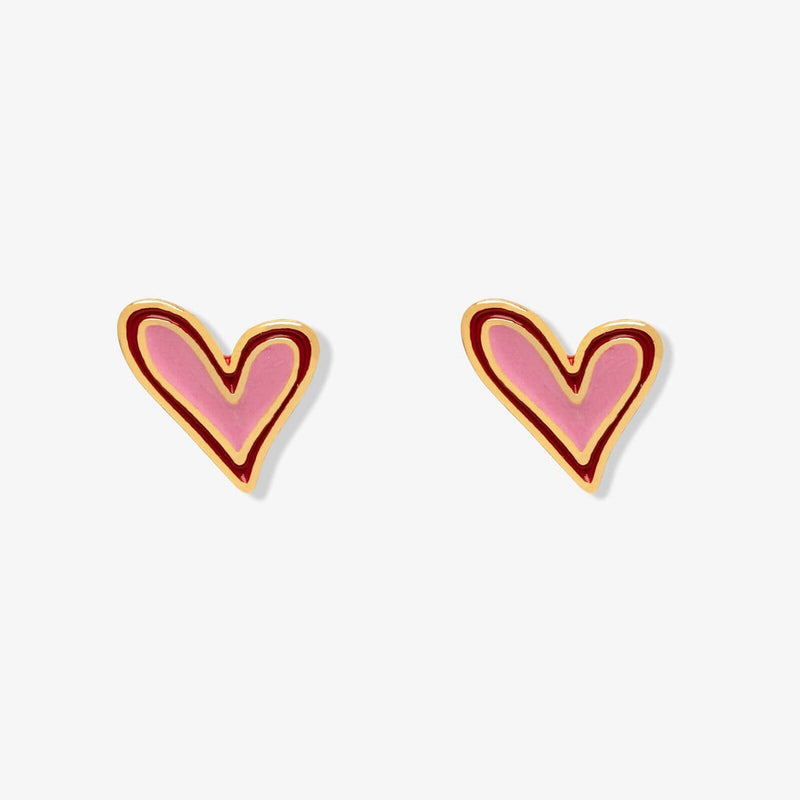 Enamel Abstract Hear Pura Vida Earrings