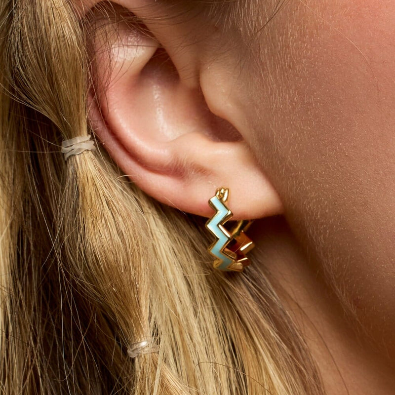 Ziggy Enamel Pura Vida Hoop Earrings