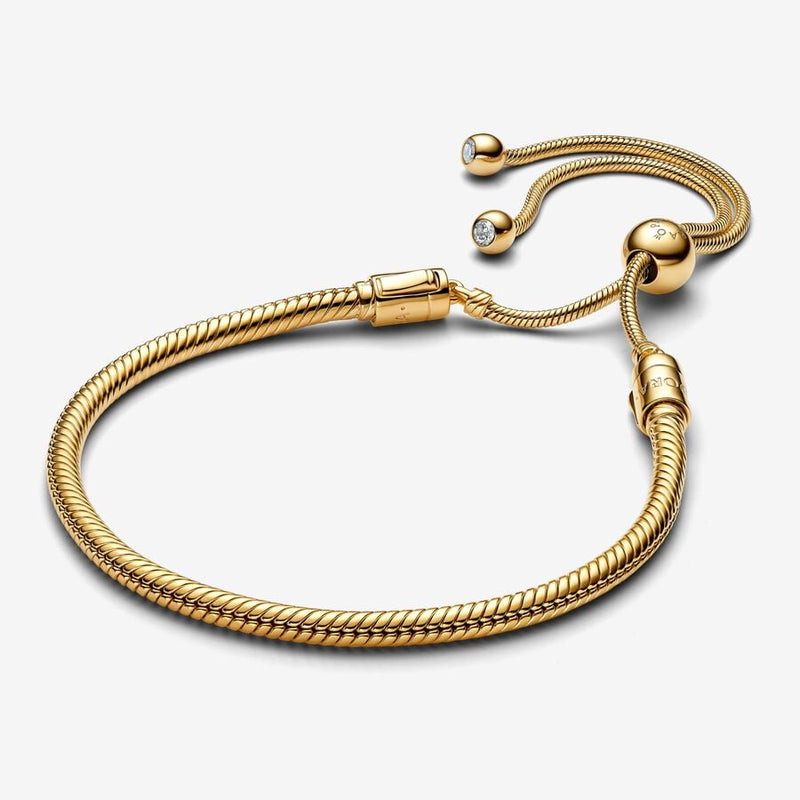 Snake Chain Gold Plated Slider Pandora Bracelet