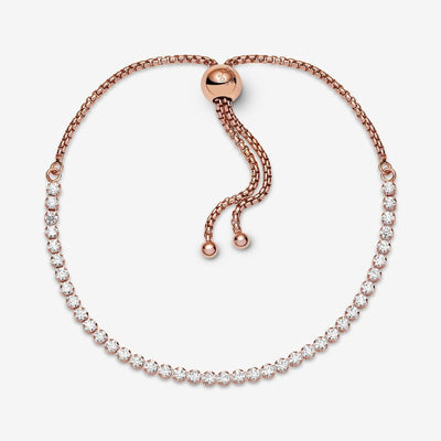 Rose Gold CZ Sparkling Strand Pandora Bracelet