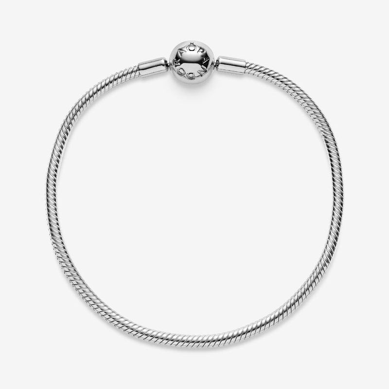 Smooth Round Clasp Pandora Charm Bracelet