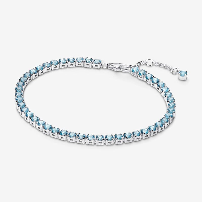 Sparkling Light Blue Pandora Tennis Bracelet