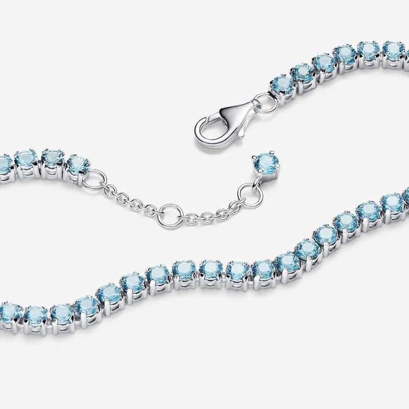 Sparkling Light Blue Pandora Tennis Bracelet