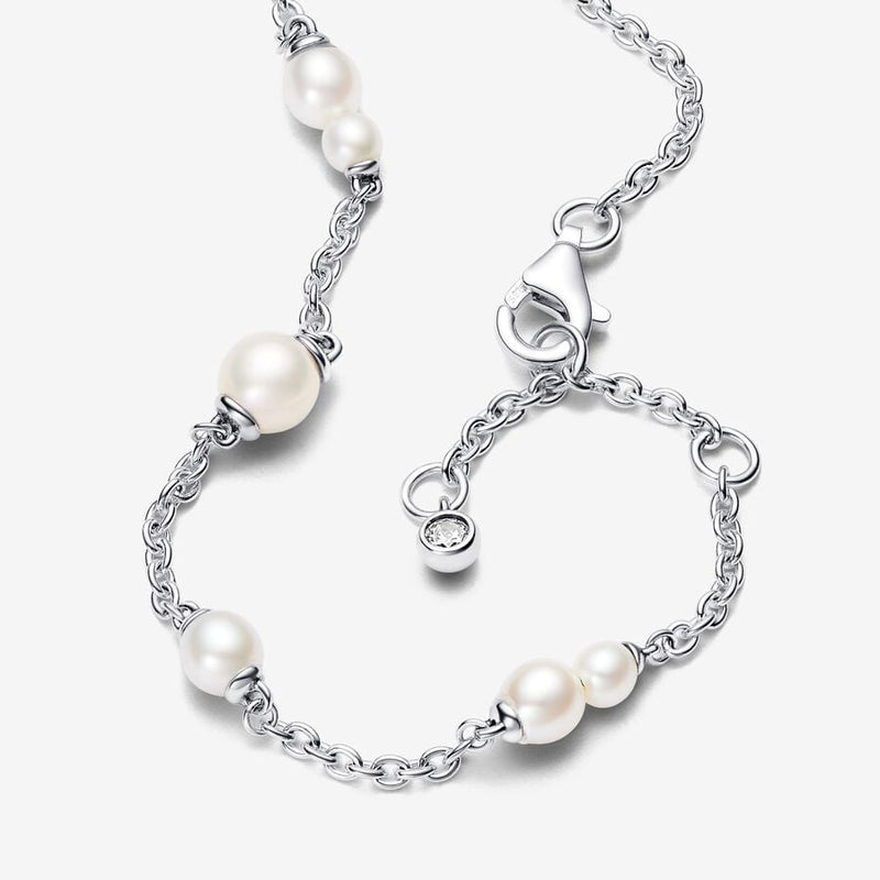 Treated Freshwater Cultured Pearl Station Chain Pandora Bracelet