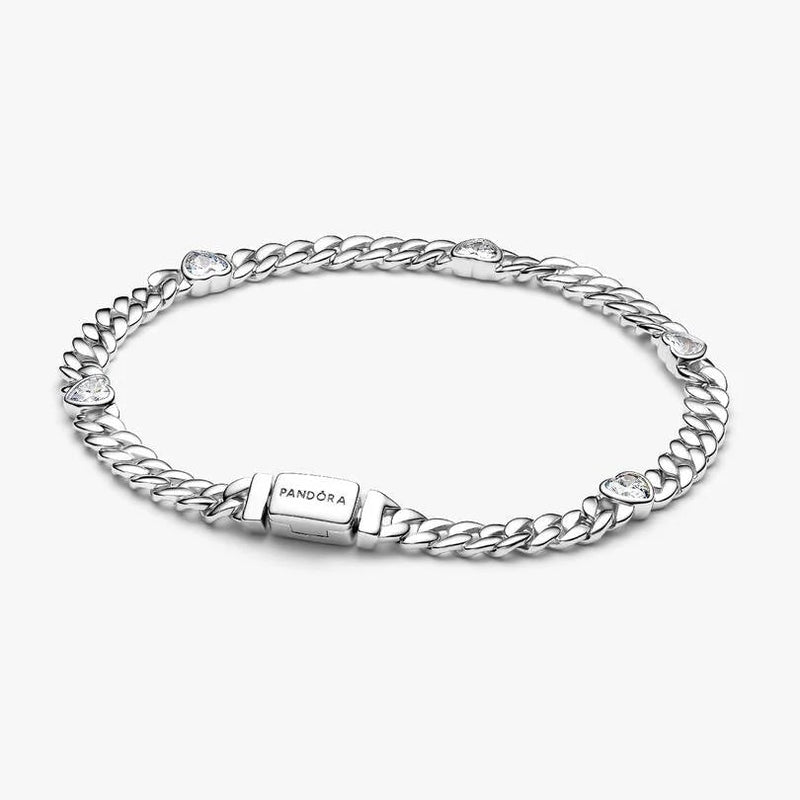 Cuban Heart Chain Pandora Bracelet