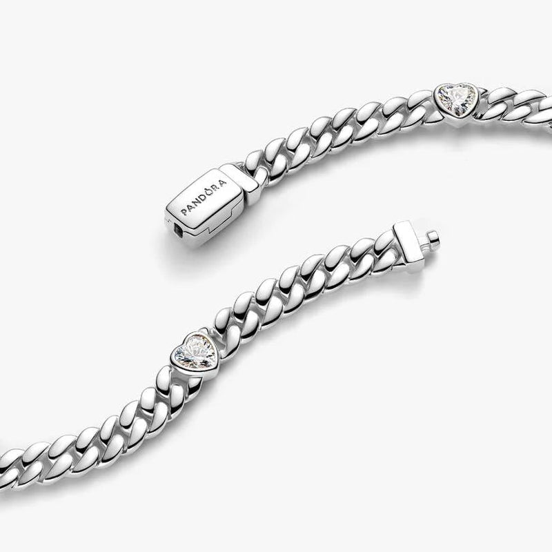 Cuban Heart Chain Pandora Bracelet