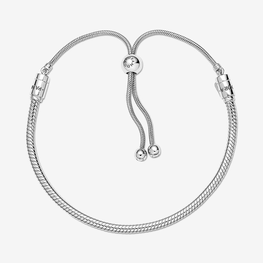 Pandora Moments Silver Snake Chain Slider Bracelet – Apothecary