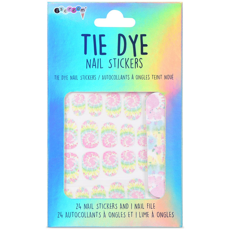 Tie Dye Nail Stickers & Nail File Set