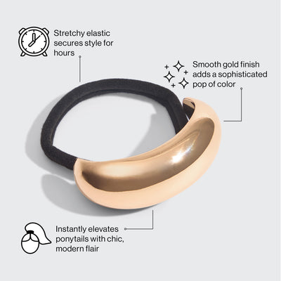 Gold Metal Cloud Puff Hair Ties by Kitsch