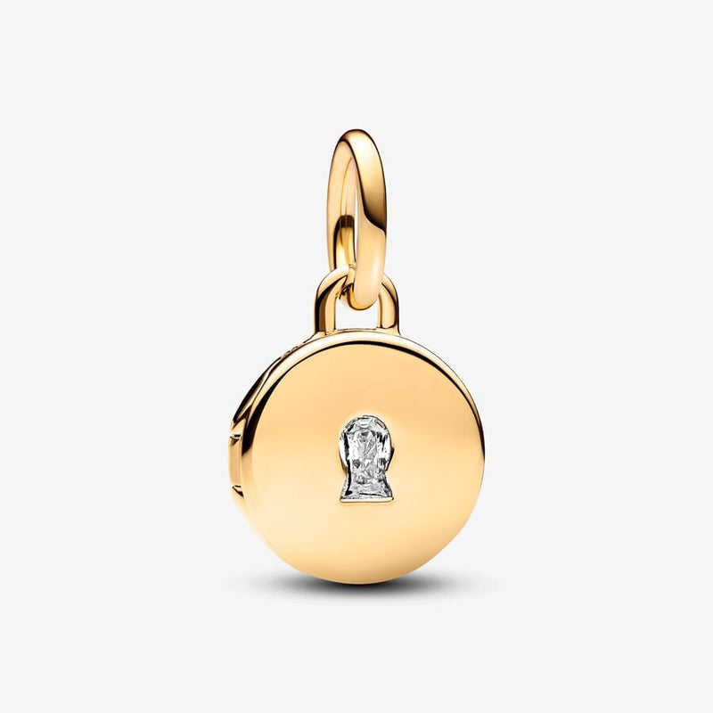 Gold Plated Openable & Engravable Love Locket Dangle Pandora Charm