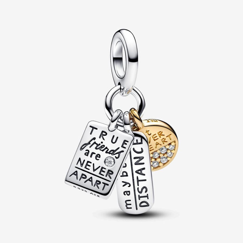 Friendship Triple Dangle Two-Tone Pandora Charm