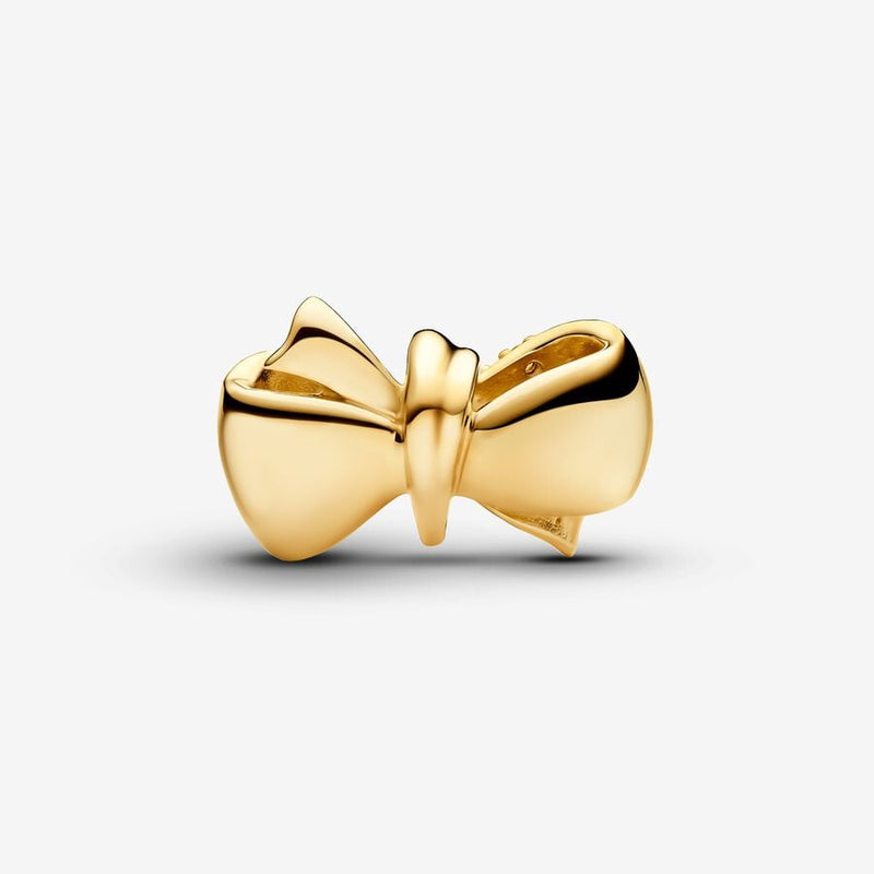 Sparkling Bow Gold Plated Pandora Charm