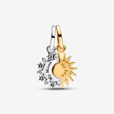 Splittable Sun & Moon Dangle Pandora Charm