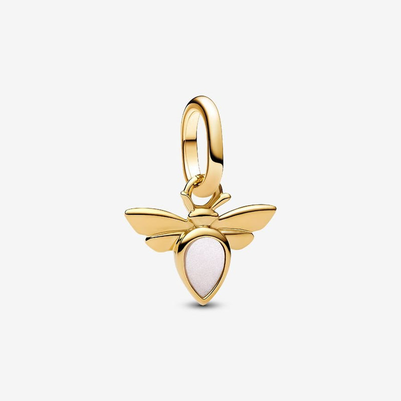 Mini White Bee Pandora Dangle Charm