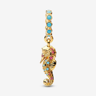 Gold Plated Seahorse Pandora Dangle Charm