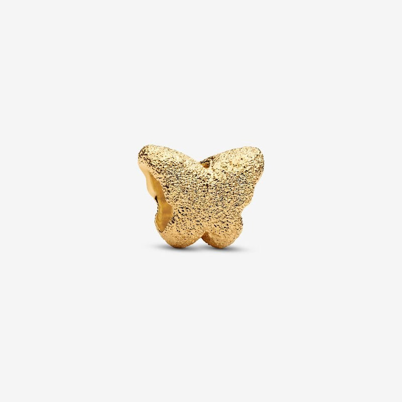 Mini Textured Gold Butterfly Pandora Charm