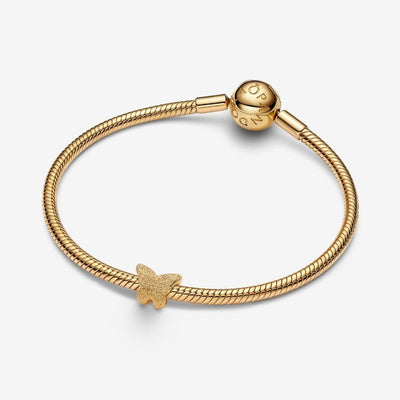 Mini Textured Gold Butterfly Pandora Charm