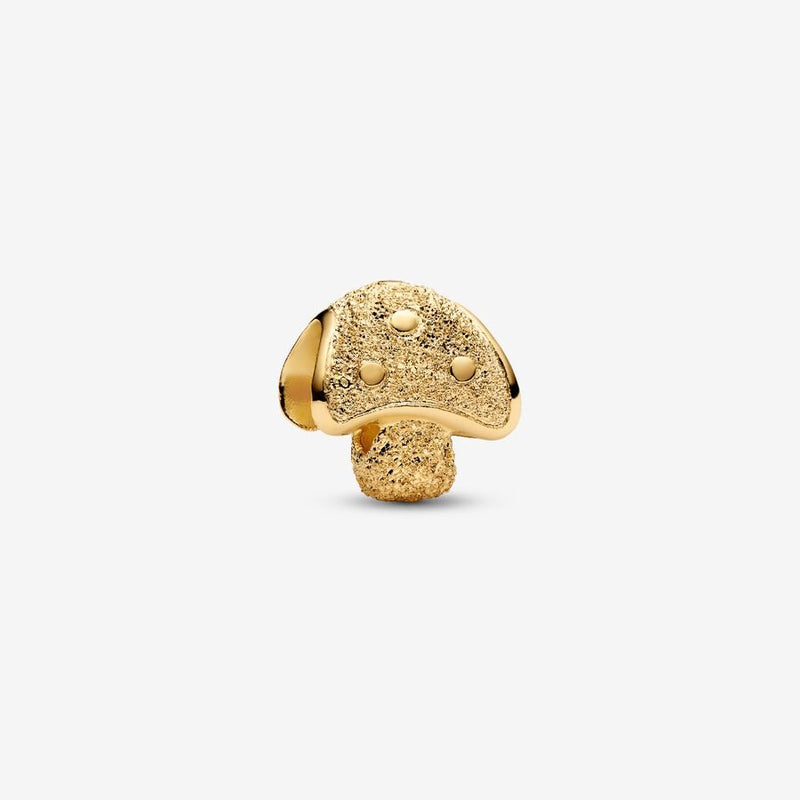 Mini Textured Gold Mushroom Pandora Charm