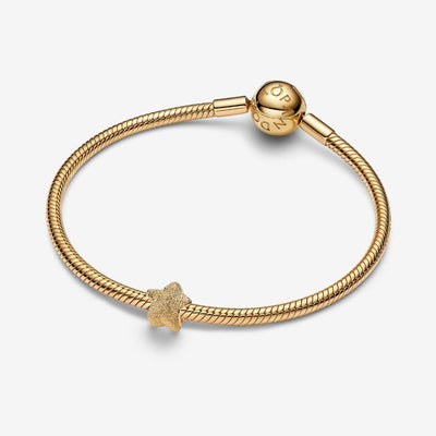 Mini Textured Gold Star Pandora Charm