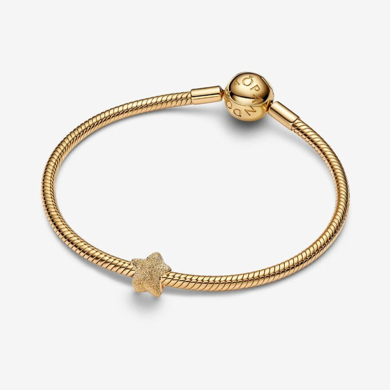 Mini Textured Gold Star Pandora Charm