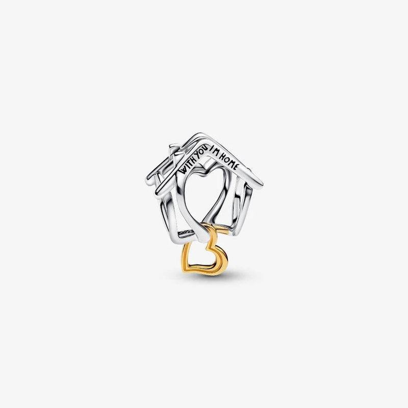 Home & Heart Silver and Gold Pandora Charm