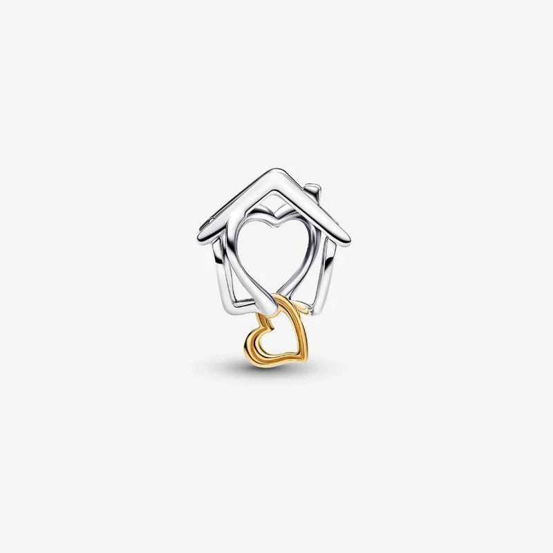 Home & Heart Silver and Gold Pandora Charm
