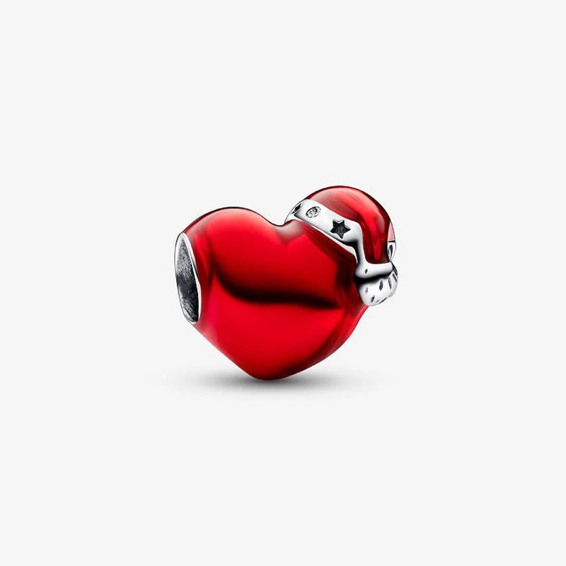 Metallic Red Christmas Hat Pandora Charm
