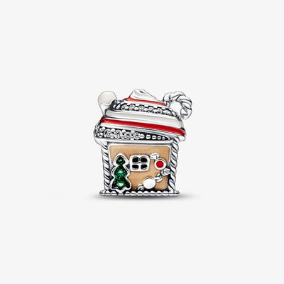 Festive Gingerbread House Pandora Charm