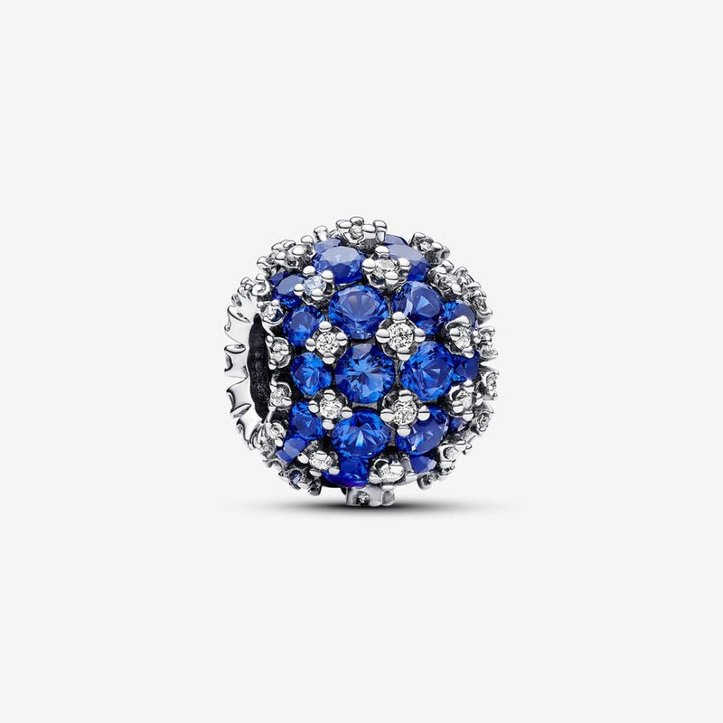 Sparkling Pavé Round Blue Pandora Charm