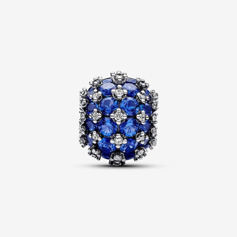 Sparkling Pavé Round Blue Pandora Charm