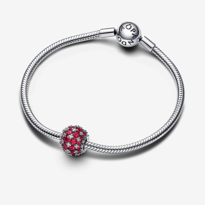 Sparkling Pavé Round Pink Pandora Charm