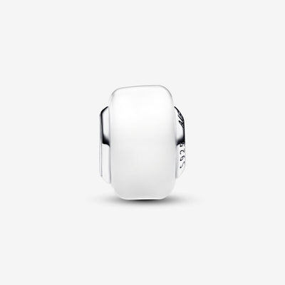 White Mini Murano Glass Pandora Charm
