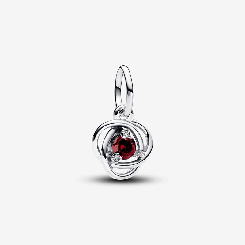 January Red Eternity Circle Dangle Pandora Charm