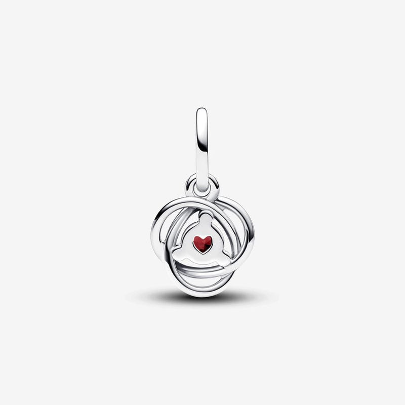 January Red Eternity Circle Dangle Pandora Charm