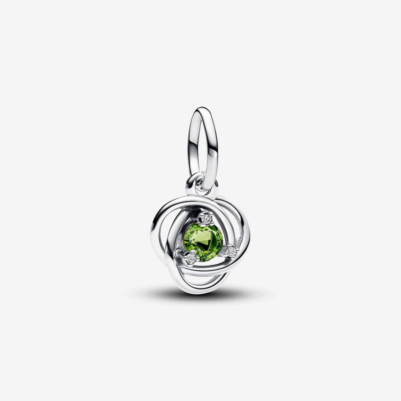 August Spring Green Eternity Circle Dangle Pandora Charm