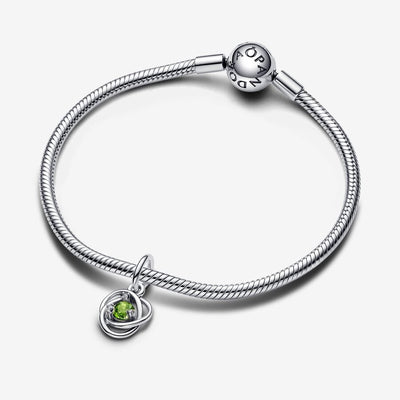 August Spring Green Eternity Circle Dangle Pandora Charm