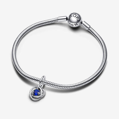 September Blue Eternity Circle Dangle Pandora Charm