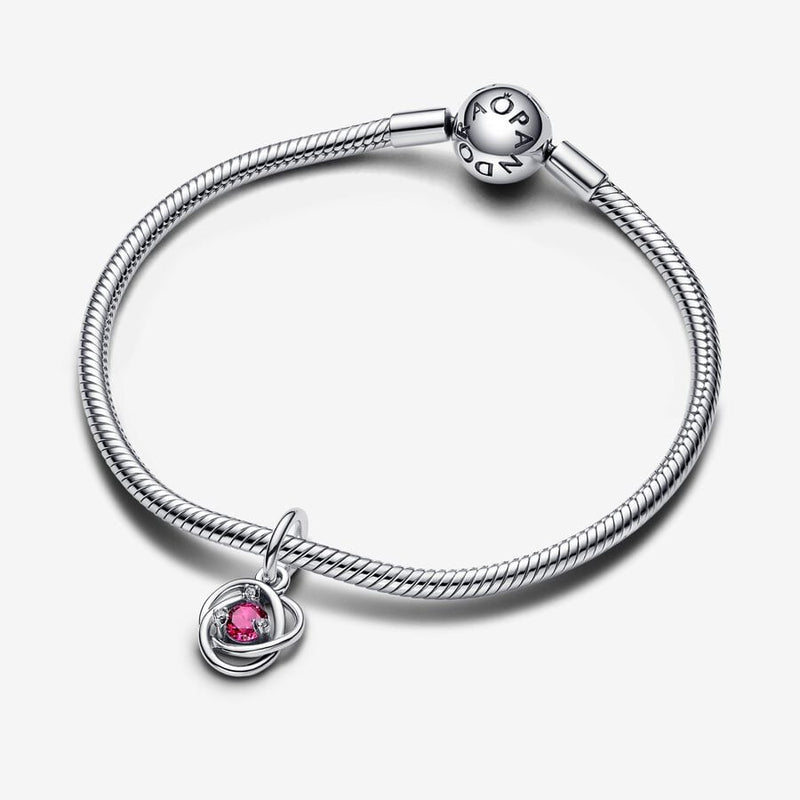 October Pink Eternity Circle Dangle Pandora Charm