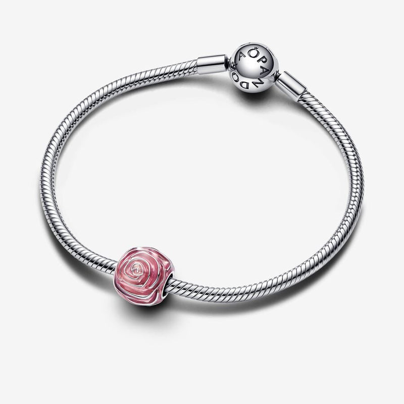 Pink Rose in Bloom Pandora Charm