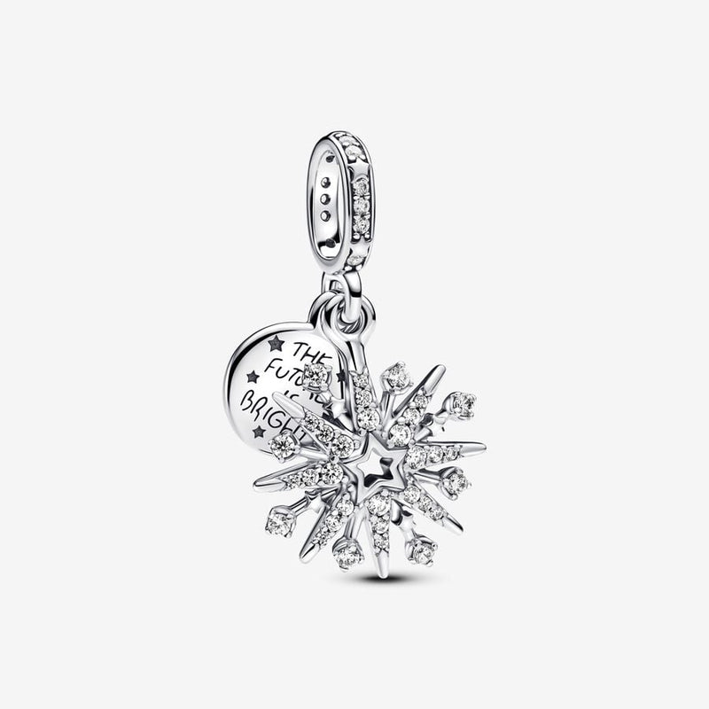 Sparkling Firework Double Dangle Pandora Charm