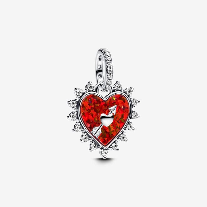 Spinnable Arrow Heart Dangle Pandora Charm