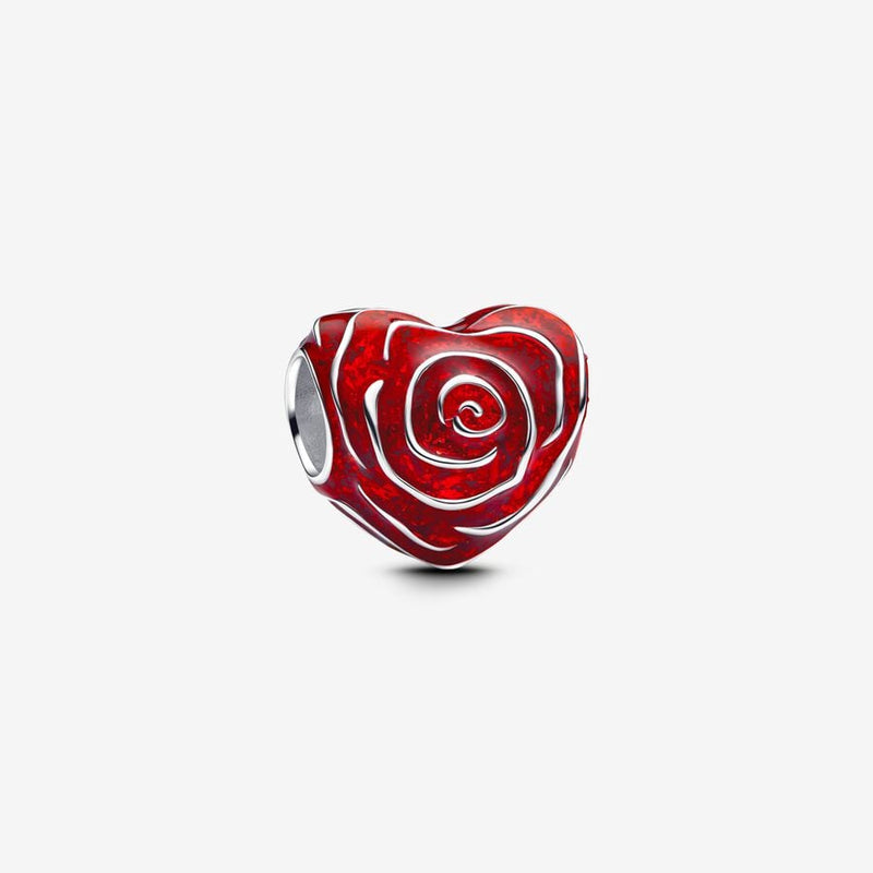 Rose Heart Pandora Charm