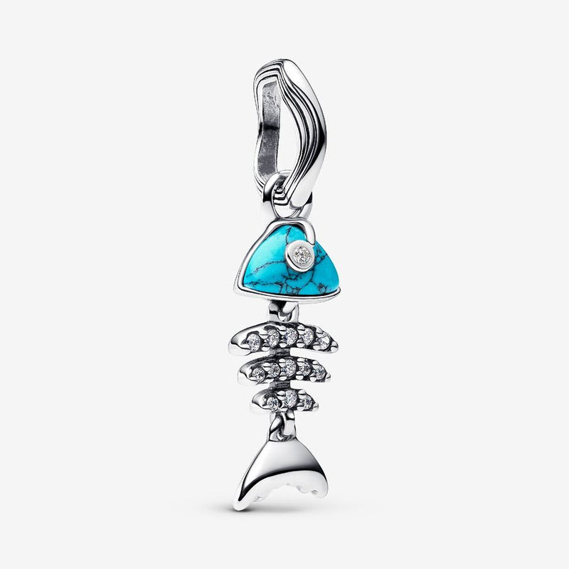 Turquoise Fishbone Pandora Charm