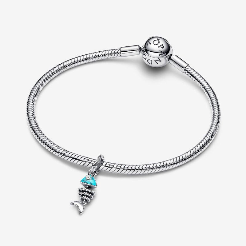 Turquoise Fishbone Pandora Charm
